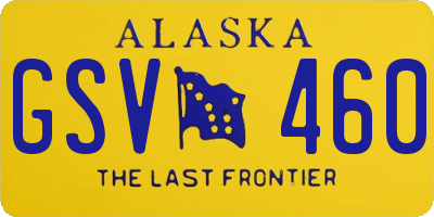 AK license plate GSV460