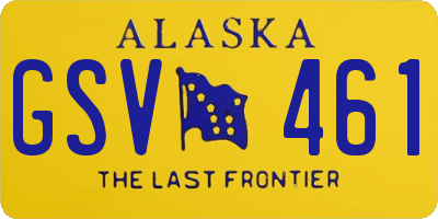 AK license plate GSV461