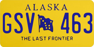 AK license plate GSV463
