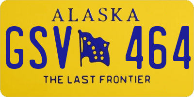 AK license plate GSV464