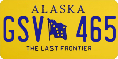 AK license plate GSV465