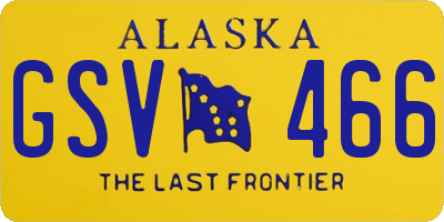 AK license plate GSV466