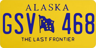 AK license plate GSV468