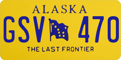 AK license plate GSV470