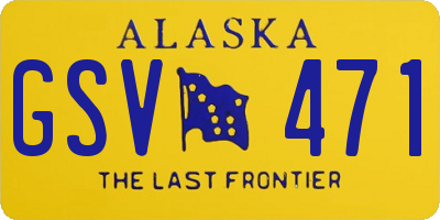 AK license plate GSV471