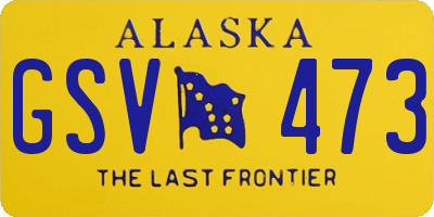 AK license plate GSV473