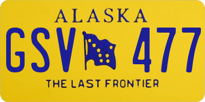 AK license plate GSV477