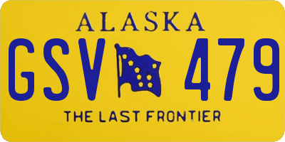 AK license plate GSV479