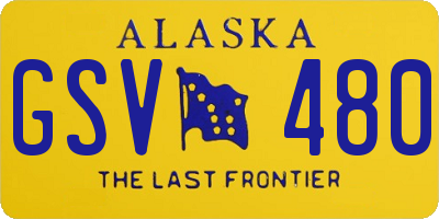 AK license plate GSV480