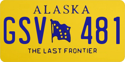 AK license plate GSV481