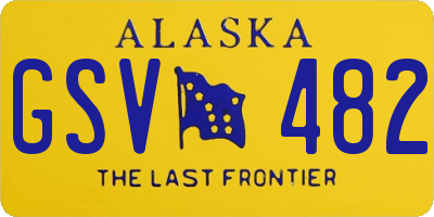 AK license plate GSV482