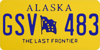 AK license plate GSV483