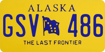 AK license plate GSV486