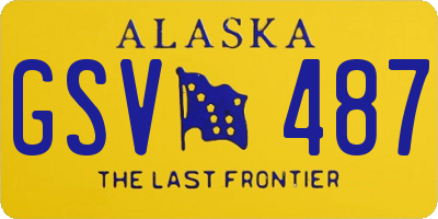 AK license plate GSV487