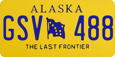 AK license plate GSV488