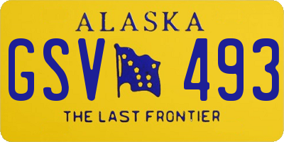 AK license plate GSV493