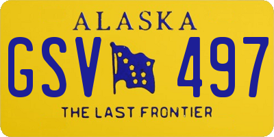 AK license plate GSV497