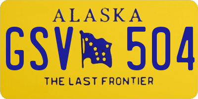 AK license plate GSV504