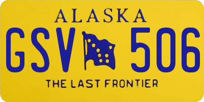 AK license plate GSV506