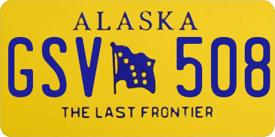AK license plate GSV508