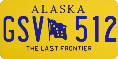 AK license plate GSV512