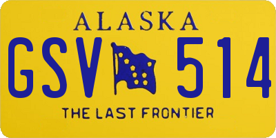 AK license plate GSV514
