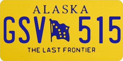 AK license plate GSV515