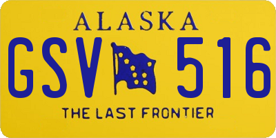 AK license plate GSV516