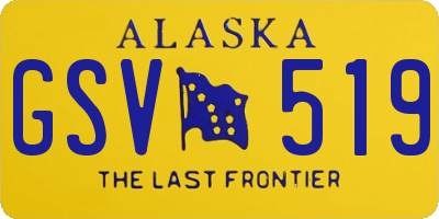 AK license plate GSV519