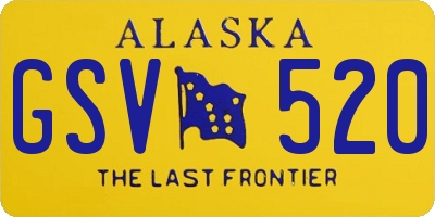 AK license plate GSV520