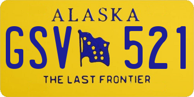 AK license plate GSV521