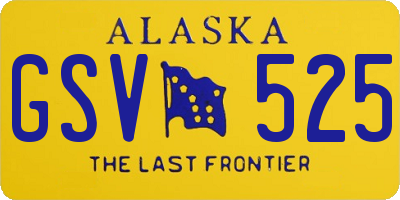 AK license plate GSV525