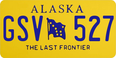AK license plate GSV527