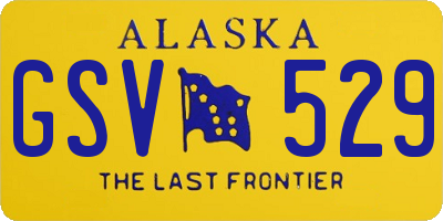 AK license plate GSV529