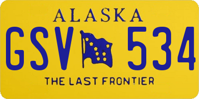 AK license plate GSV534