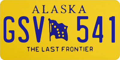 AK license plate GSV541