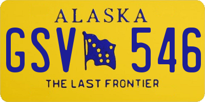 AK license plate GSV546