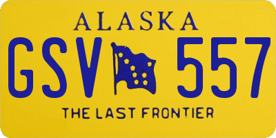 AK license plate GSV557