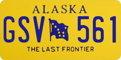 AK license plate GSV561
