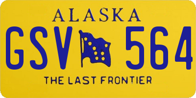 AK license plate GSV564