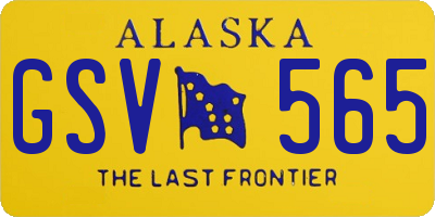 AK license plate GSV565