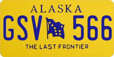 AK license plate GSV566