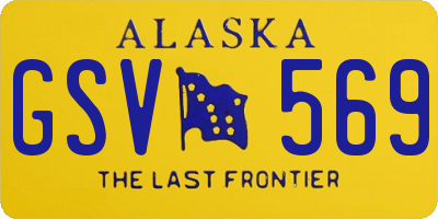 AK license plate GSV569