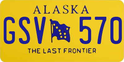 AK license plate GSV570