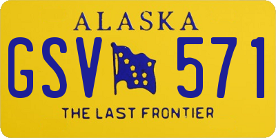 AK license plate GSV571