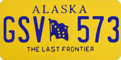 AK license plate GSV573