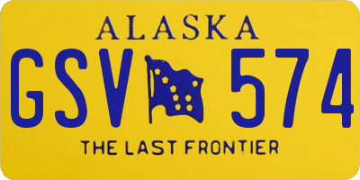 AK license plate GSV574