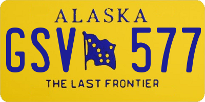 AK license plate GSV577