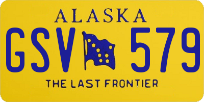 AK license plate GSV579