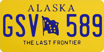AK license plate GSV589